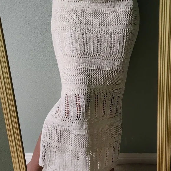 Cream Crochet Maxi Dress - Picture 6 of 8